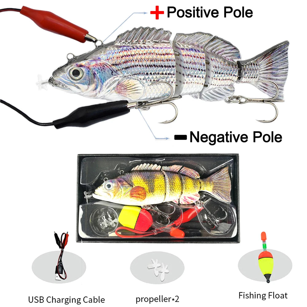 Robotic Fishing Sinking Minnow 130mm/35g 54g Auto Swimbait Electric Wobblers Bait USB Rechargeable LED Light Lure For Pike Bass