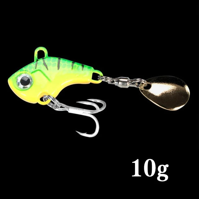 1Pcs Rotating Metal VIB vibration Bait Spinner Spoon Fishing Lures 6g 10g 20g Jigs Trout Winter Fishing Hard Baits Tackle Pesca