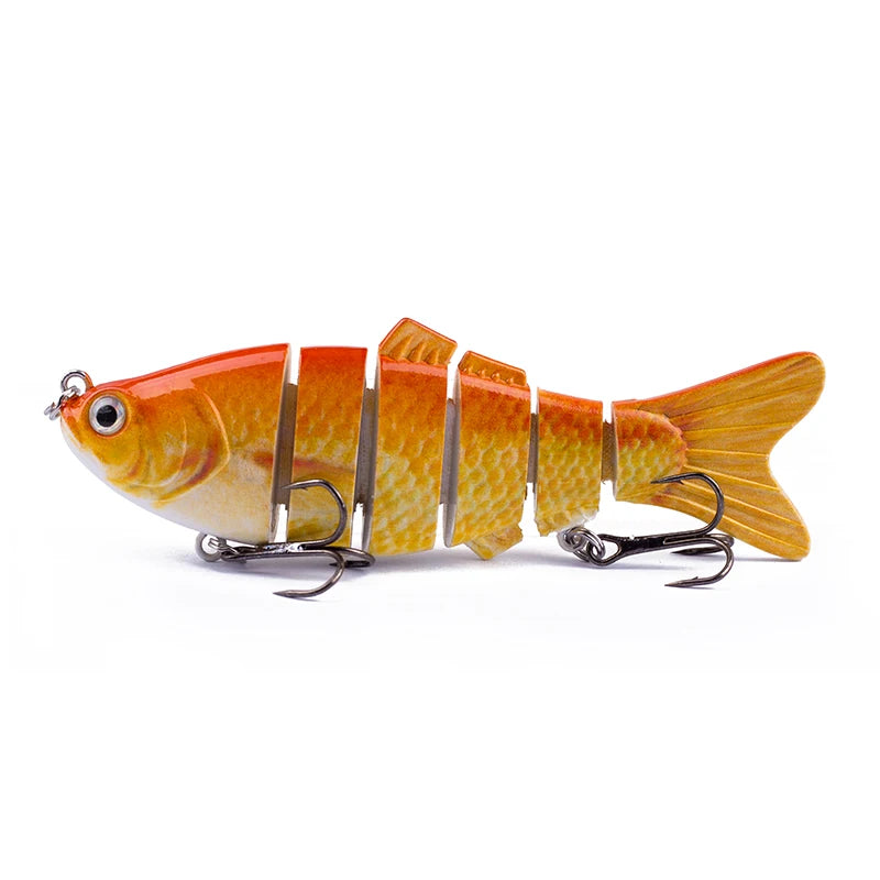 Hanlin Set 4 Inch 16.5g Fishing Lures Multi Jointed Wobblers Swimbait Hard Artificial Bait Crankbait Sinking Pike Bass Tackle