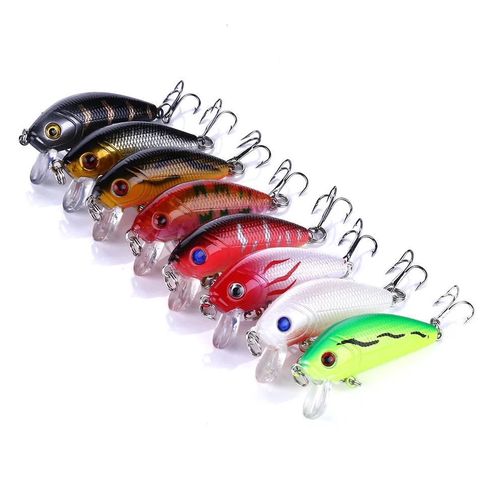 Fishing Lures Minnow 50mm 3.61g Wobbler Artificial Plastic Hard Bait Popper Bass Trout Popper Lure Wobblers For Fishing