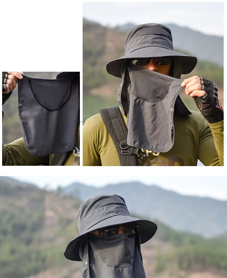 Bucket Hats Sun Hat Sun Protection Spring Summer Waterproof Boonie Hat for Fishing Hiking Garden Safari Beach