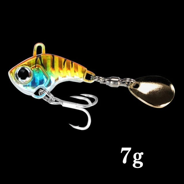 1Pcs Rotating Metal VIB vibration Bait Spinner Spoon Fishing Lures 6g 10g 20g Jigs Trout Winter Fishing Hard Baits Tackle Pesca