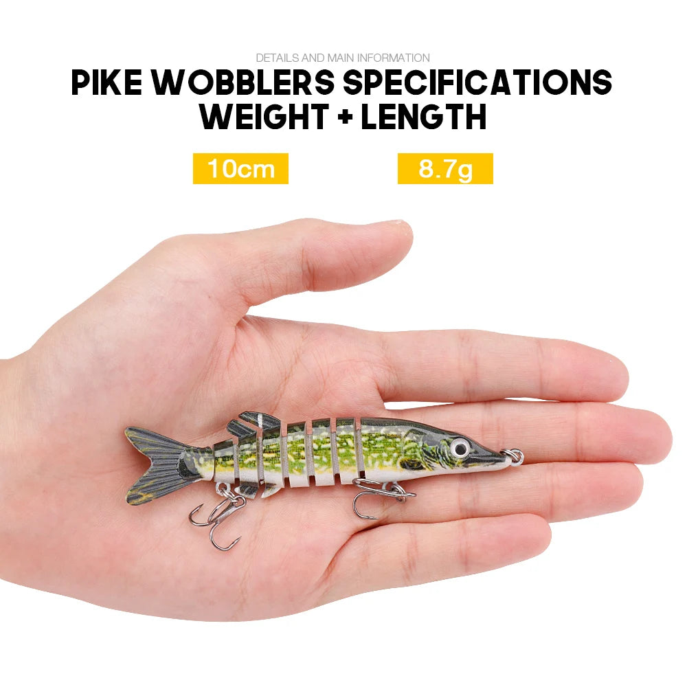 VTAVTA 10cm 8.7g Mini Pike Wobbler For Pike Crankbaits Fishing Lures Sinking Swimbait Artificial Bait For Fishing Tackle Lure