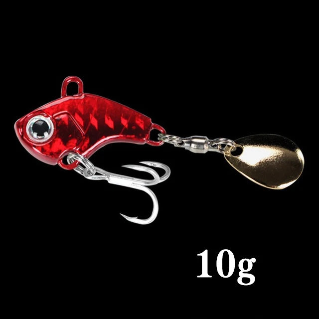 1Pcs Rotating Metal VIB vibration Bait Spinner Spoon Fishing Lures 6g 10g 20g Jigs Trout Winter Fishing Hard Baits Tackle Pesca