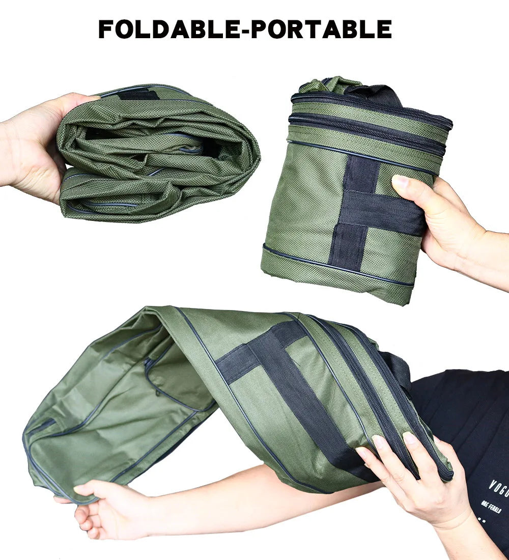 Portable Foldable Fishing Rod Carrier Fish Pole Reel Tools Storage Bag Case 122cm / 152cm / 182cm