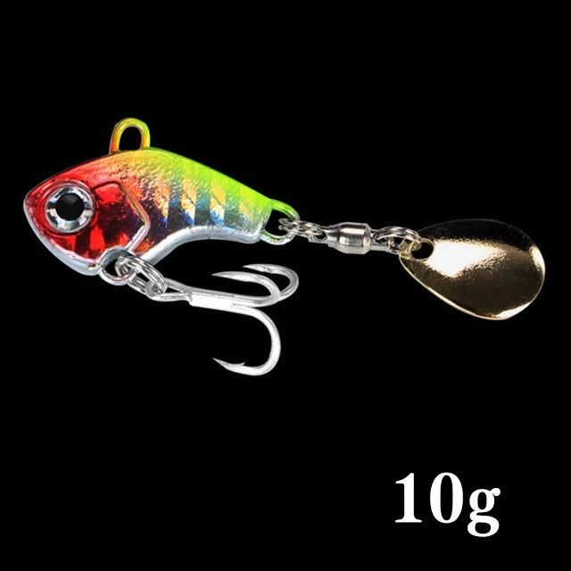 1Pcs Rotating Metal VIB vibration Bait Spinner Spoon Fishing Lures 6g 10g 20g Jigs Trout Winter Fishing Hard Baits Tackle Pesca