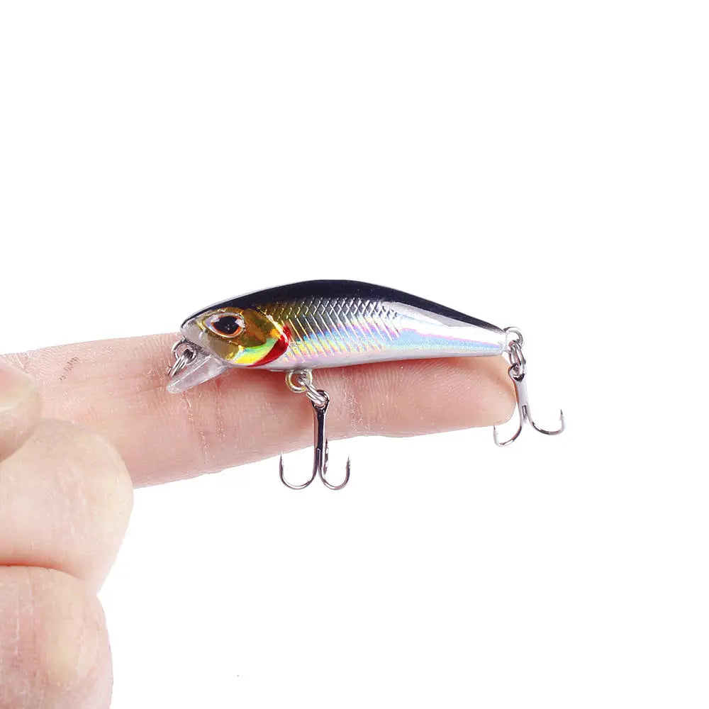 1pcs Mini Minnow Fishing Lures Wobblers 4.5cm 3.5g Sinking Artificial Plastic Hard Bait Crankbait Jerkbait Pesca Bass Tackle