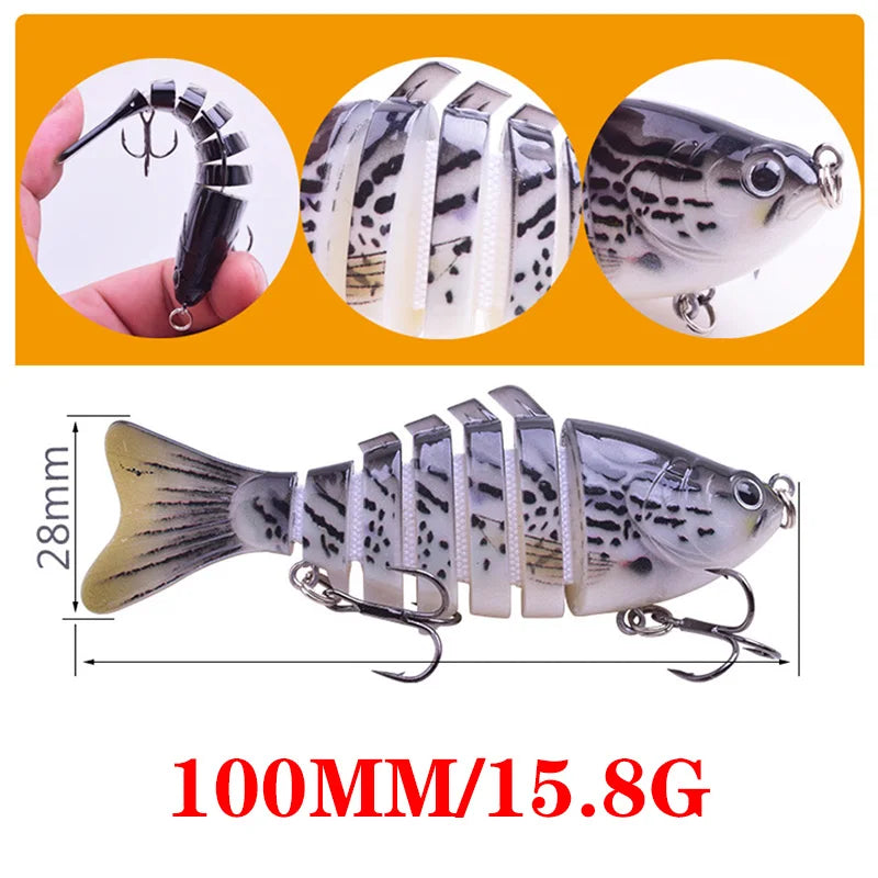 Luminous Fishing Lures For Dropshipping Multi Jointed Swimbait 6 7 Segment Wobblers Pike Tackle for Bass Trout Crankbait Lure