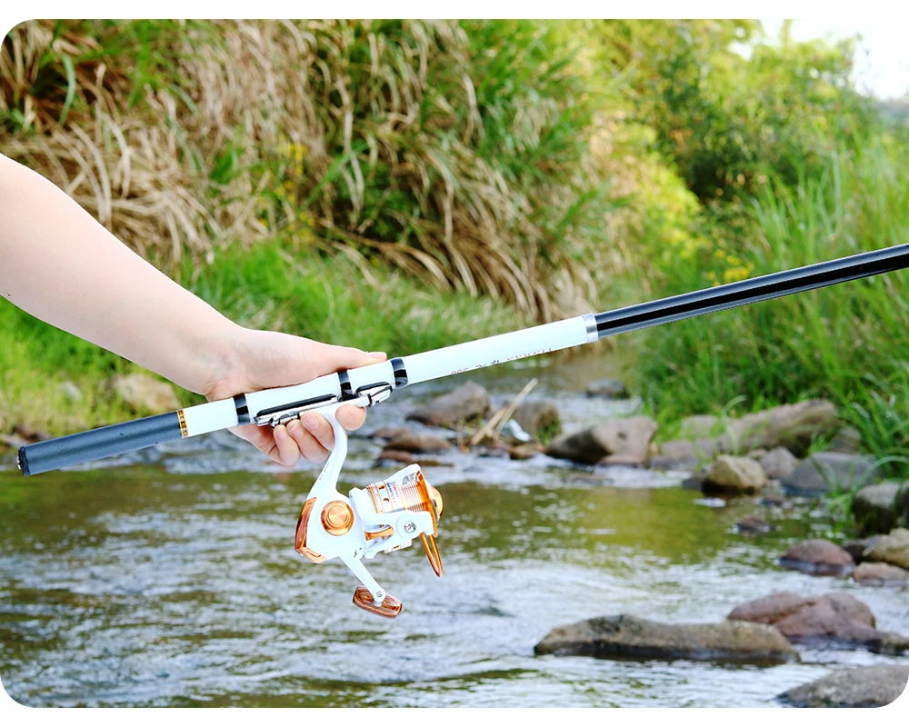 JOSBY Spinning Rod Rock Fishing Carbon Fiber Mini Telescopic Portable 1.5/1.8/2.1/2.4/2.7/3.0M