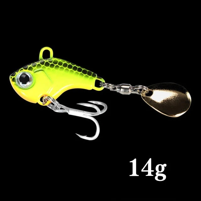 1Pcs Rotating Metal VIB vibration Bait Spinner Spoon Fishing Lures 6g 10g 20g Jigs Trout Winter Fishing Hard Baits Tackle Pesca