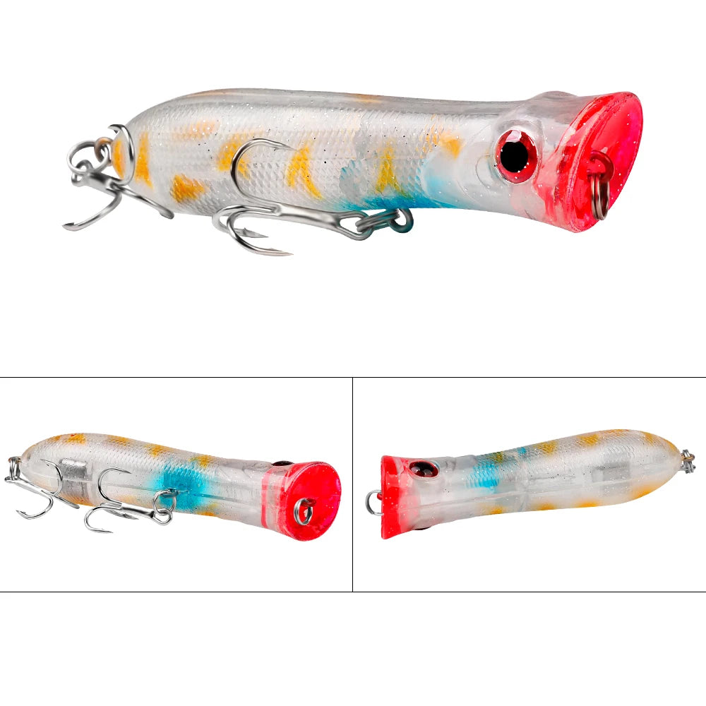 WESTBASS 1PX Silent Popper Lure 80mm-12g Floating Fishing Wobblers Long Casting Hard Bait Vivid Swimbait Crankbait Pesca Isca