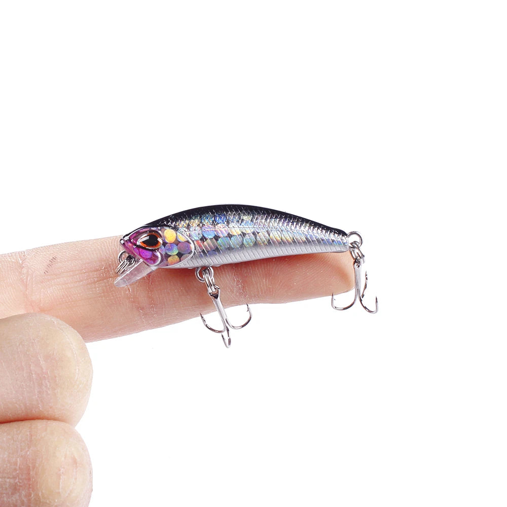 1pcs Mini Minnow Fishing Lures Wobblers 4.5cm 3.5g Sinking Artificial Plastic Hard Bait Crankbait Jerkbait Pesca Bass Tackle