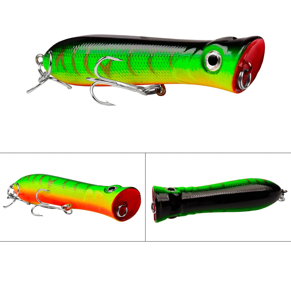 WESTBASS 1PX Silent Popper Lure 80mm-12g Floating Fishing Wobblers Long Casting Hard Bait Vivid Swimbait Crankbait Pesca Isca