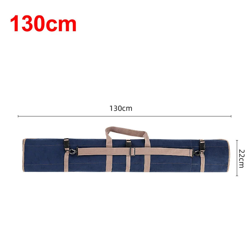 120cm 130cm 150cm Canvas Fishing Bag Waterproof Fishing Rod Umbrella Tackle Gear Storage Case Portable Roll Up Shoulder Bags