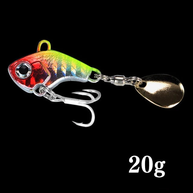 1Pcs Rotating Metal VIB vibration Bait Spinner Spoon Fishing Lures 6g 10g 20g Jigs Trout Winter Fishing Hard Baits Tackle Pesca