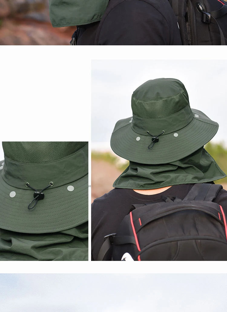 Bucket Hats Sun Hat Sun Protection Spring Summer Waterproof Boonie Hat for Fishing Hiking Garden Safari Beach