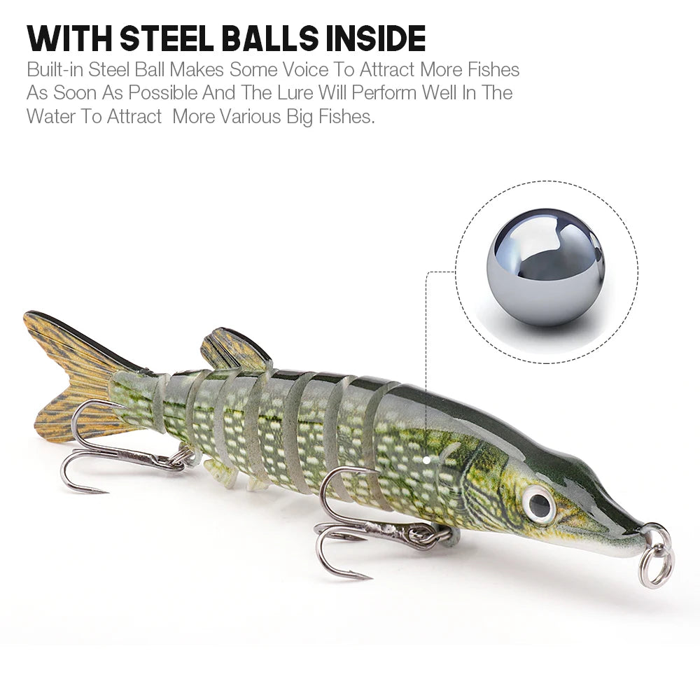 VTAVTA 10cm 8.7g Mini Pike Wobbler For Pike Crankbaits Fishing Lures Sinking Swimbait Artificial Bait For Fishing Tackle Lure