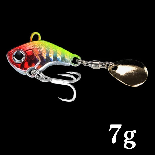 1Pcs Rotating Metal VIB vibration Bait Spinner Spoon Fishing Lures 6g 10g 20g Jigs Trout Winter Fishing Hard Baits Tackle Pesca