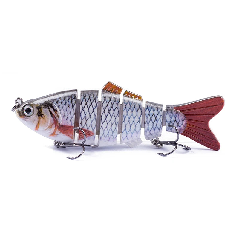 Hanlin Set 4 Inch 16.5g Fishing Lures Multi Jointed Wobblers Swimbait Hard Artificial Bait Crankbait Sinking Pike Bass Tackle