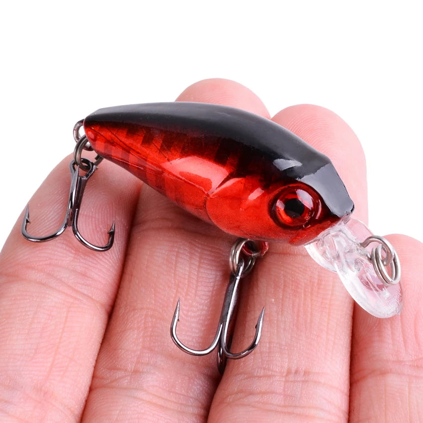 1 PCS Minnow Fishing Lure 45mm 3.8g Crankbait Hard Bait Topwater Artificial Wobbler Bass Japan Fly Fishing Accessories