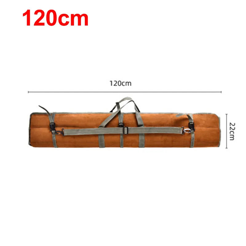 120cm 130cm 150cm Canvas Fishing Bag Waterproof Fishing Rod Umbrella Tackle Gear Storage Case Portable Roll Up Shoulder Bags