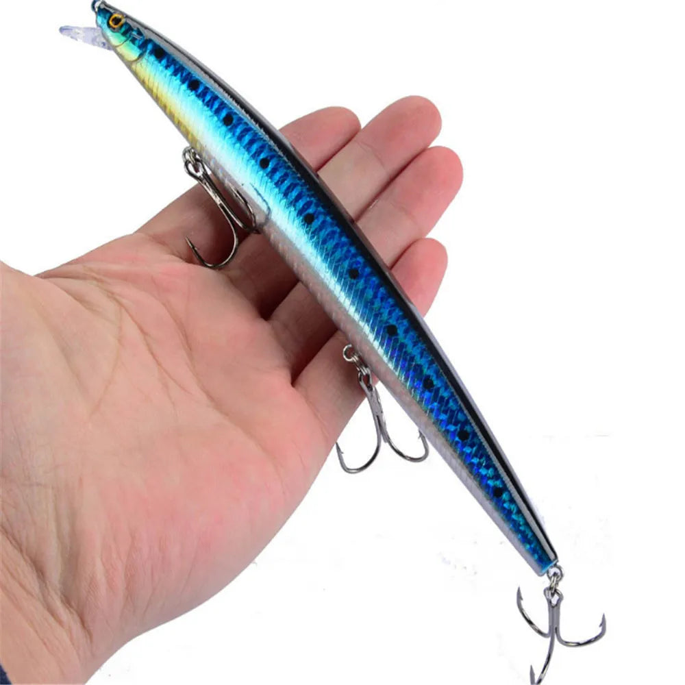 1pcs New Big  Laser Minnow Fishing Lures 18cm/24g Fishing Hard Bait Crankbaits Isca Artificiais Pesca Sea Wobbler Swimming Baits