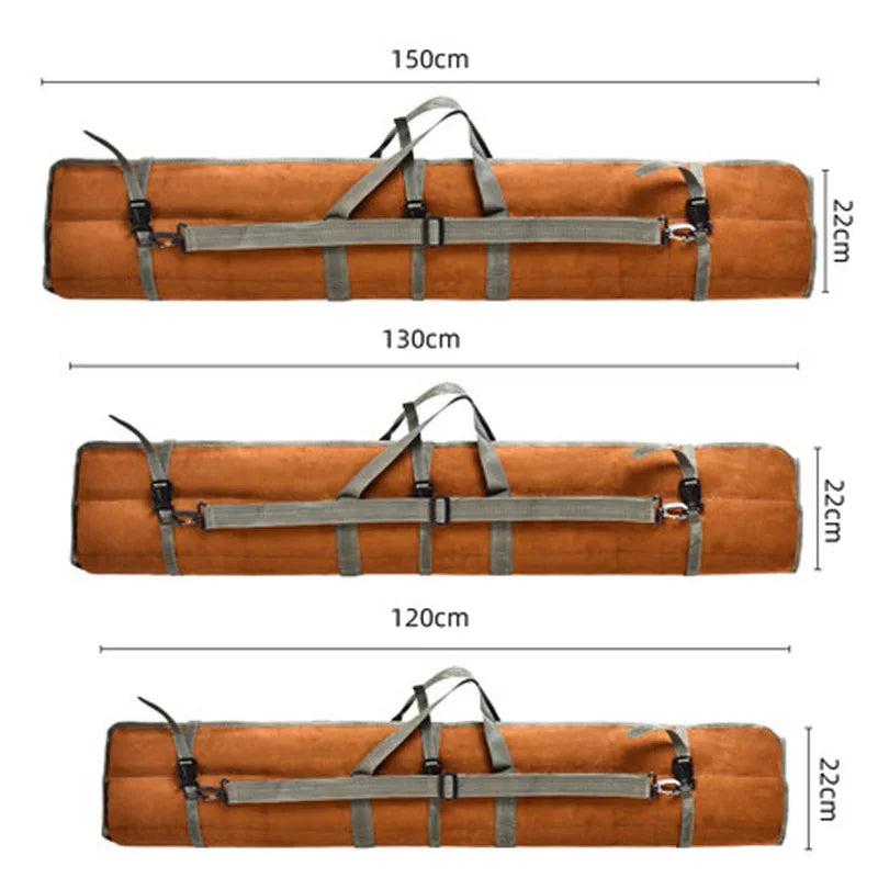 120cm 130cm 150cm Canvas Fishing Bag Waterproof Fishing Rod Umbrella Tackle Gear Storage Case Portable Roll Up Shoulder Bags