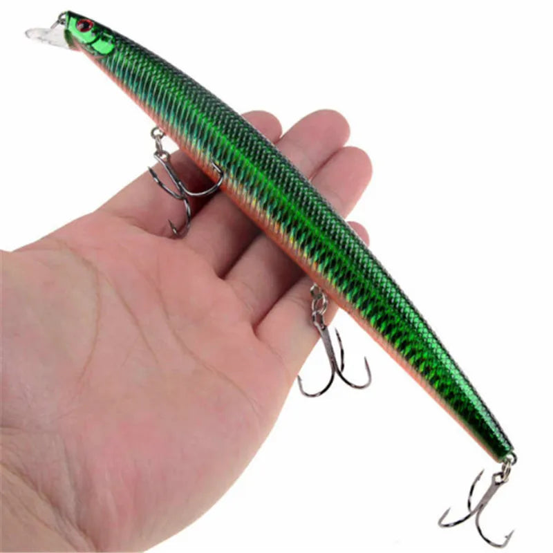 1pcs New Big  Laser Minnow Fishing Lures 18cm/24g Fishing Hard Bait Crankbaits Isca Artificiais Pesca Sea Wobbler Swimming Baits