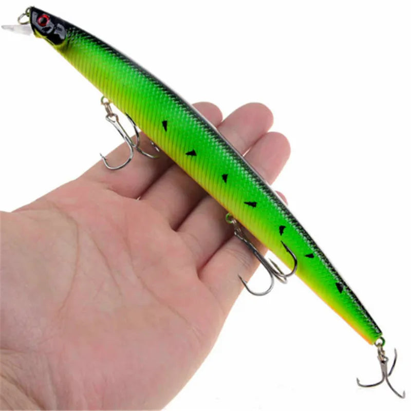 1pcs New Big  Laser Minnow Fishing Lures 18cm/24g Fishing Hard Bait Crankbaits Isca Artificiais Pesca Sea Wobbler Swimming Baits