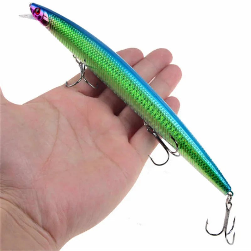 1pcs New Big  Laser Minnow Fishing Lures 18cm/24g Fishing Hard Bait Crankbaits Isca Artificiais Pesca Sea Wobbler Swimming Baits