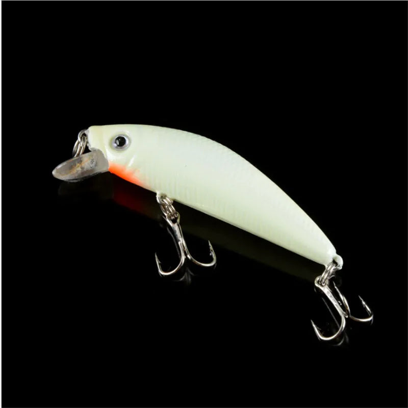 1Pcs 7cm 8g 3D Luminous Night Fishing Baits Minnow Lure With 6# Hooks Isca Artificial Hard Crankbaits Bass Pike Carp Fishing