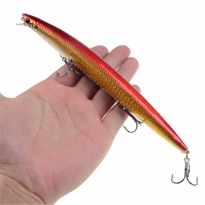 1pcs New Big  Laser Minnow Fishing Lures 18cm/24g Fishing Hard Bait Crankbaits Isca Artificiais Pesca Sea Wobbler Swimming Baits