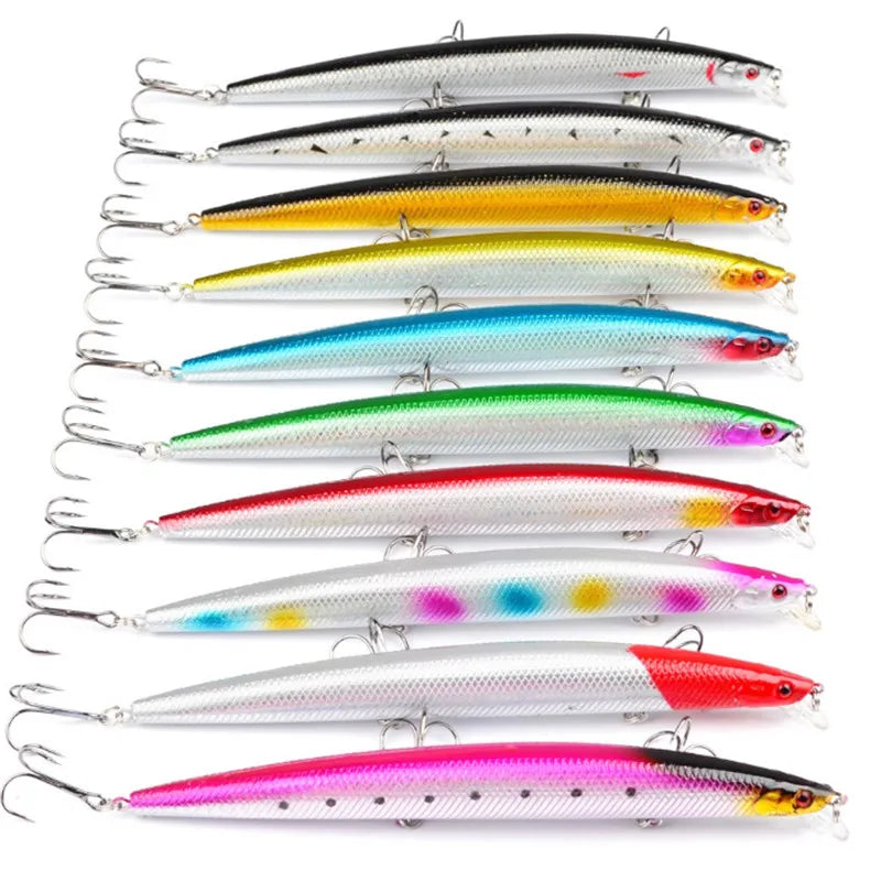 1pcs New Big  Laser Minnow Fishing Lures 18cm/24g Fishing Hard Bait Crankbaits Isca Artificiais Pesca Sea Wobbler Swimming Baits