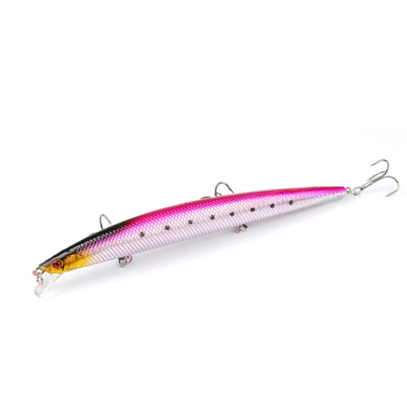 1pcs New Big  Laser Minnow Fishing Lures 18cm/24g Fishing Hard Bait Crankbaits Isca Artificiais Pesca Sea Wobbler Swimming Baits