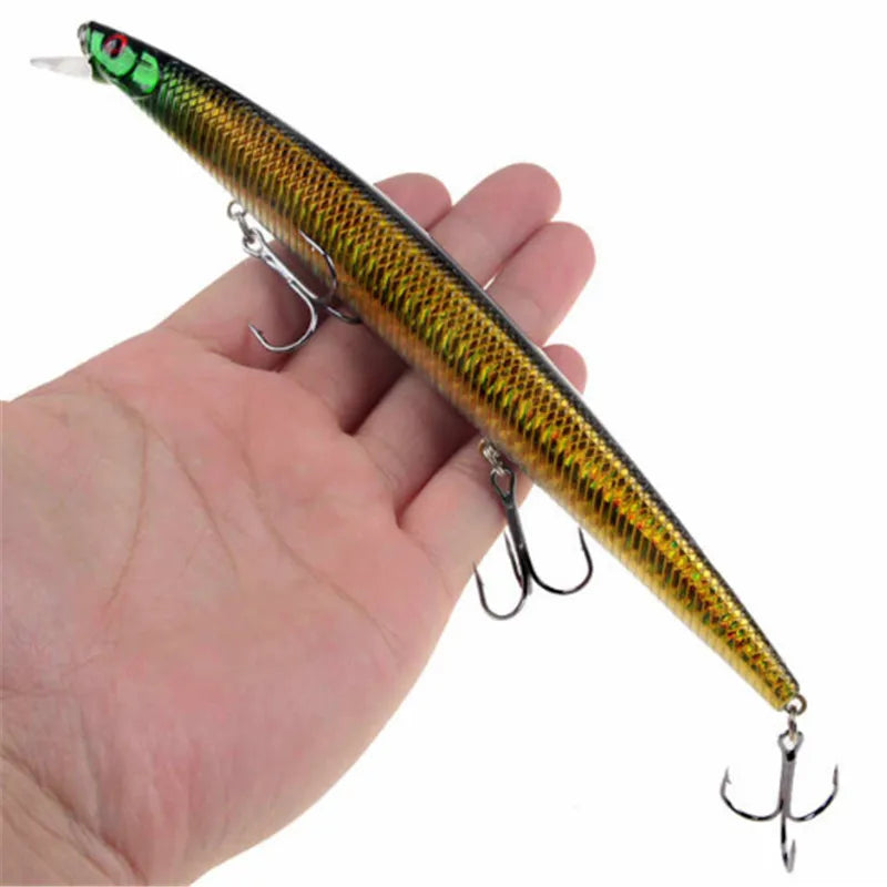 1pcs New Big  Laser Minnow Fishing Lures 18cm/24g Fishing Hard Bait Crankbaits Isca Artificiais Pesca Sea Wobbler Swimming Baits