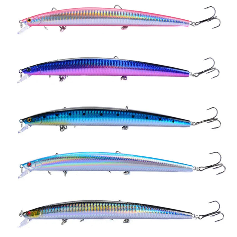 1pcs New Big  Laser Minnow Fishing Lures 18cm/24g Fishing Hard Bait Crankbaits Isca Artificiais Pesca Sea Wobbler Swimming Baits