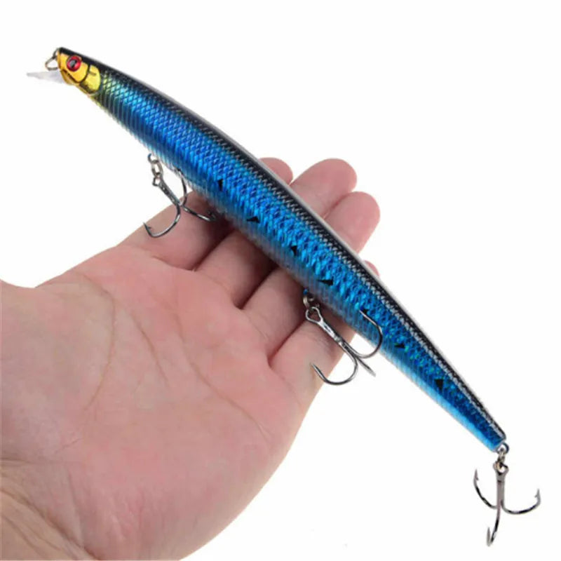 1pcs New Big  Laser Minnow Fishing Lures 18cm/24g Fishing Hard Bait Crankbaits Isca Artificiais Pesca Sea Wobbler Swimming Baits