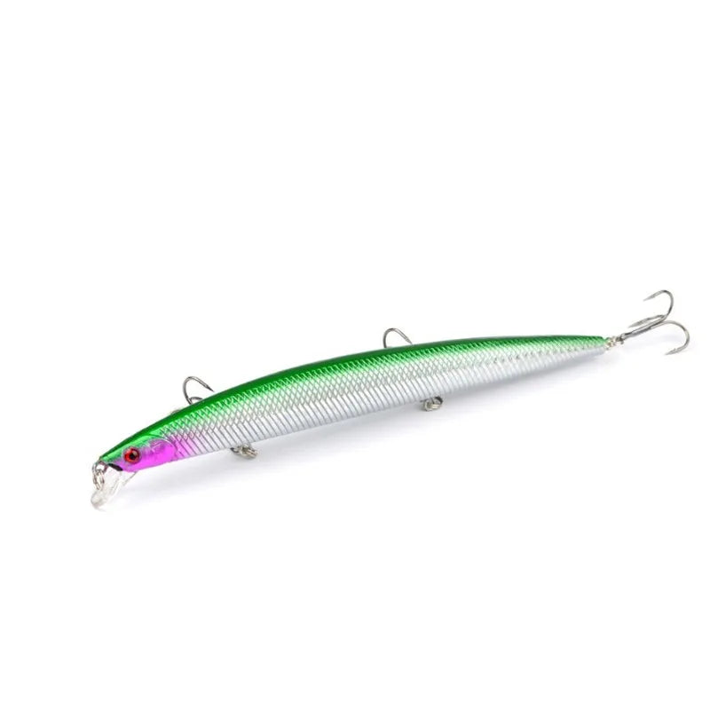 1pcs New Big  Laser Minnow Fishing Lures 18cm/24g Fishing Hard Bait Crankbaits Isca Artificiais Pesca Sea Wobbler Swimming Baits