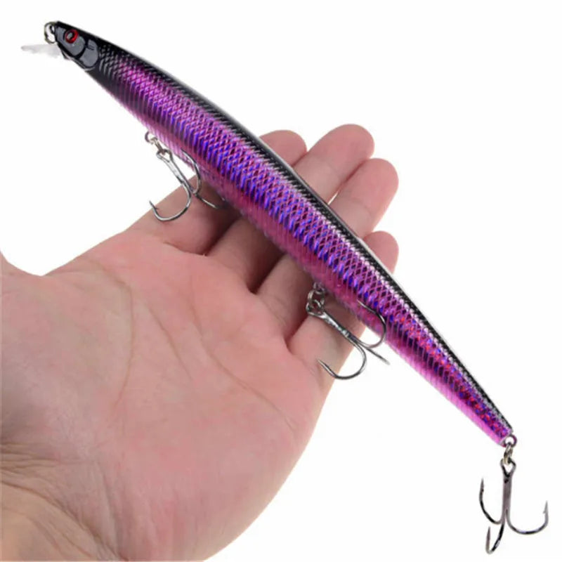 1pcs New Big  Laser Minnow Fishing Lures 18cm/24g Fishing Hard Bait Crankbaits Isca Artificiais Pesca Sea Wobbler Swimming Baits