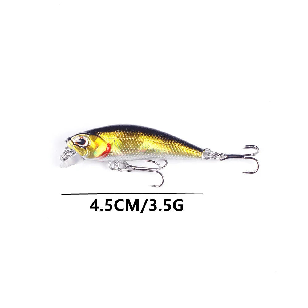 1pcs Mini Minnow Fishing Lures Wobblers 4.5cm 3.5g Sinking Artificial Plastic Hard Bait Crankbait Jerkbait Pesca Bass Tackle