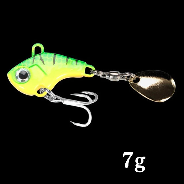 1Pcs Rotating Metal VIB vibration Bait Spinner Spoon Fishing Lures 6g 10g 20g Jigs Trout Winter Fishing Hard Baits Tackle Pesca