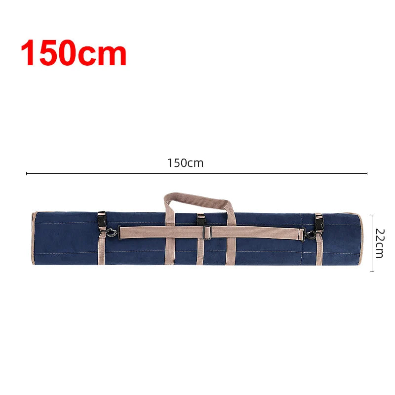 120cm 130cm 150cm Canvas Fishing Bag Waterproof Fishing Rod Umbrella Tackle Gear Storage Case Portable Roll Up Shoulder Bags