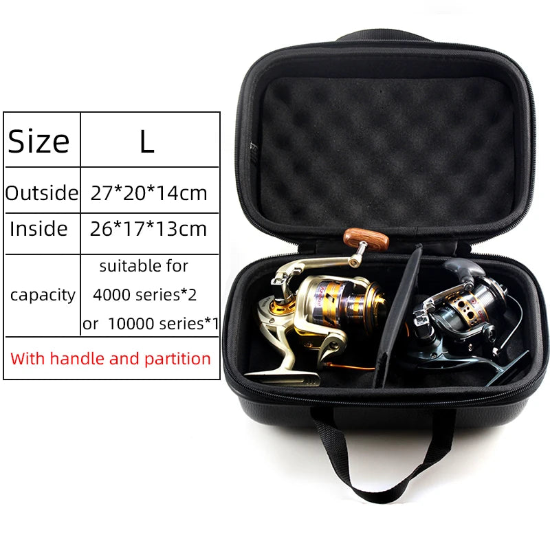 Fishing Bag Spinning Reel Case Cover Leather Fishing Reel Bag Shockproof Waterproof Fishing Tackle Storage Case PJ199