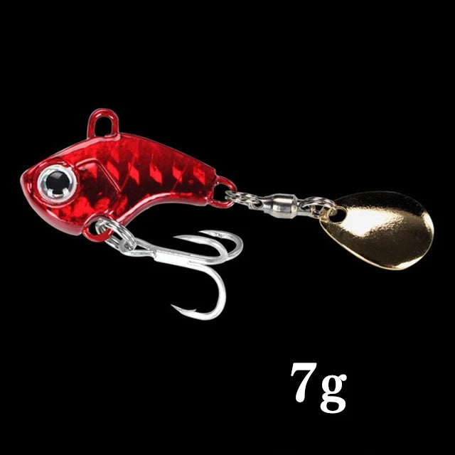 1Pcs Rotating Metal VIB vibration Bait Spinner Spoon Fishing Lures 6g 10g 20g Jigs Trout Winter Fishing Hard Baits Tackle Pesca