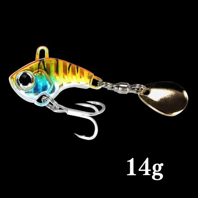 1Pcs Rotating Metal VIB vibration Bait Spinner Spoon Fishing Lures 6g 10g 20g Jigs Trout Winter Fishing Hard Baits Tackle Pesca