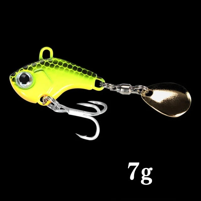 1Pcs Rotating Metal VIB vibration Bait Spinner Spoon Fishing Lures 6g 10g 20g Jigs Trout Winter Fishing Hard Baits Tackle Pesca