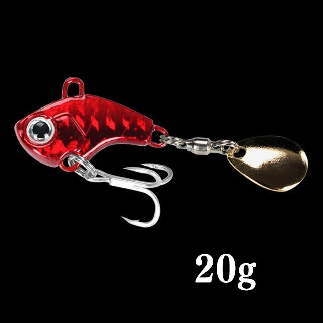 1Pcs Rotating Metal VIB vibration Bait Spinner Spoon Fishing Lures 6g 10g 20g Jigs Trout Winter Fishing Hard Baits Tackle Pesca