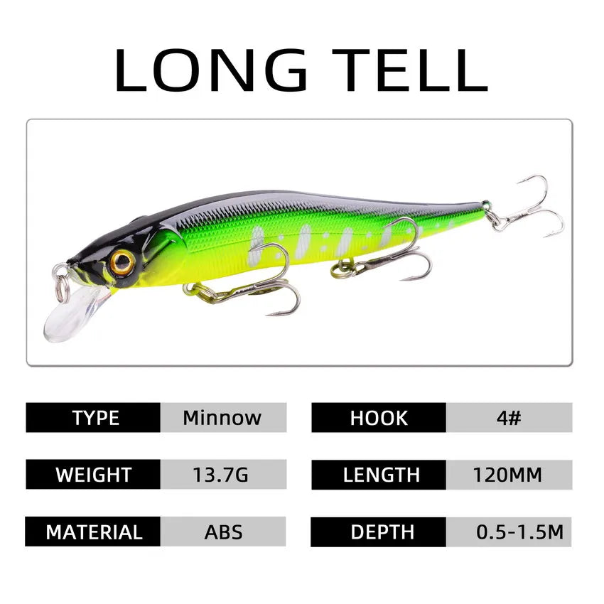 3/5/8Pcs Random Minnow Fishing Lure set High Quality Swimming Bait Wobble Bait Crankbait Artificial Bait