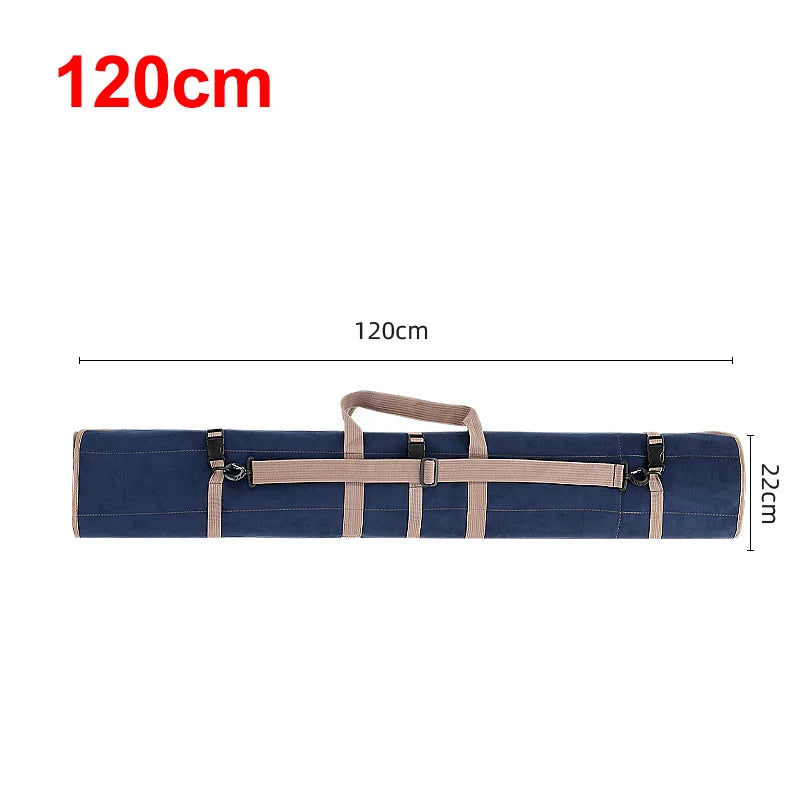 120cm 130cm 150cm Canvas Fishing Bag Waterproof Fishing Rod Umbrella Tackle Gear Storage Case Portable Roll Up Shoulder Bags