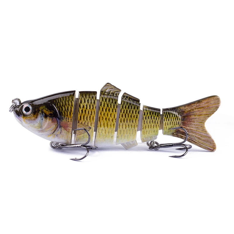 Hanlin Set 4 Inch 16.5g Fishing Lures Multi Jointed Wobblers Swimbait Hard Artificial Bait Crankbait Sinking Pike Bass Tackle